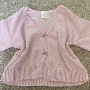 Pink Y2k Sweater with Bow Accents
